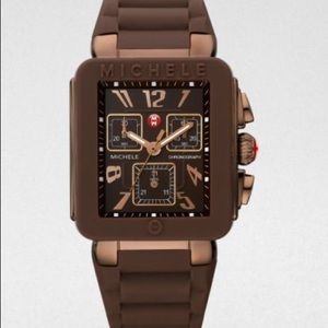 Authentic Michele Silicone Chronograph Watch